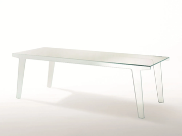 FAINT - Rectangular crystal table by Glas Italia - view 2